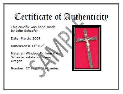 Certificate of Authenticity